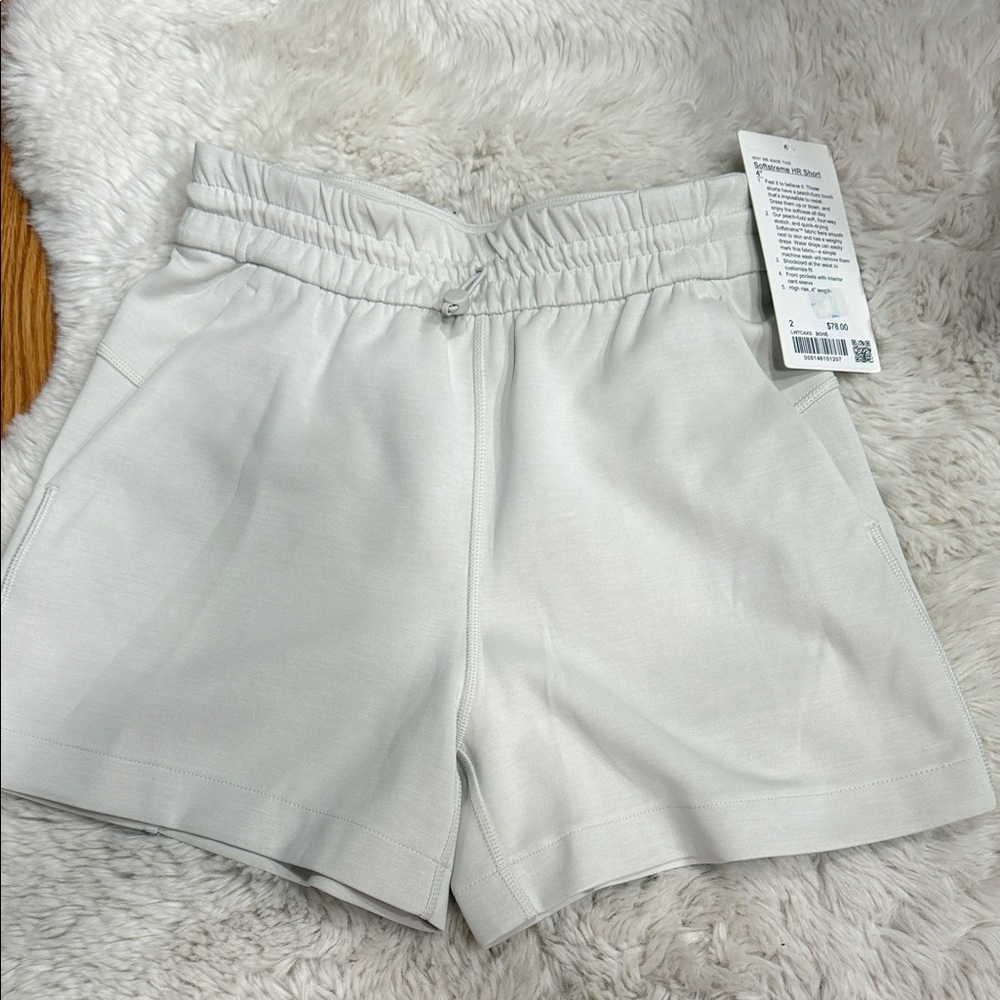 lululemon athletica Light Cream Athletic Lounge Shorts